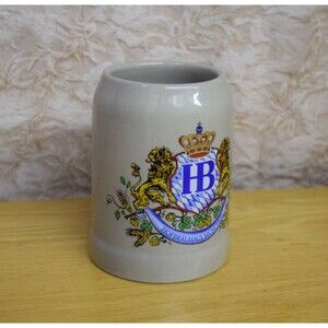 Hofbrauhaus Munchen 0.5L Beer Stein Mug Ceramic 5" Tall Breweriana Collectible